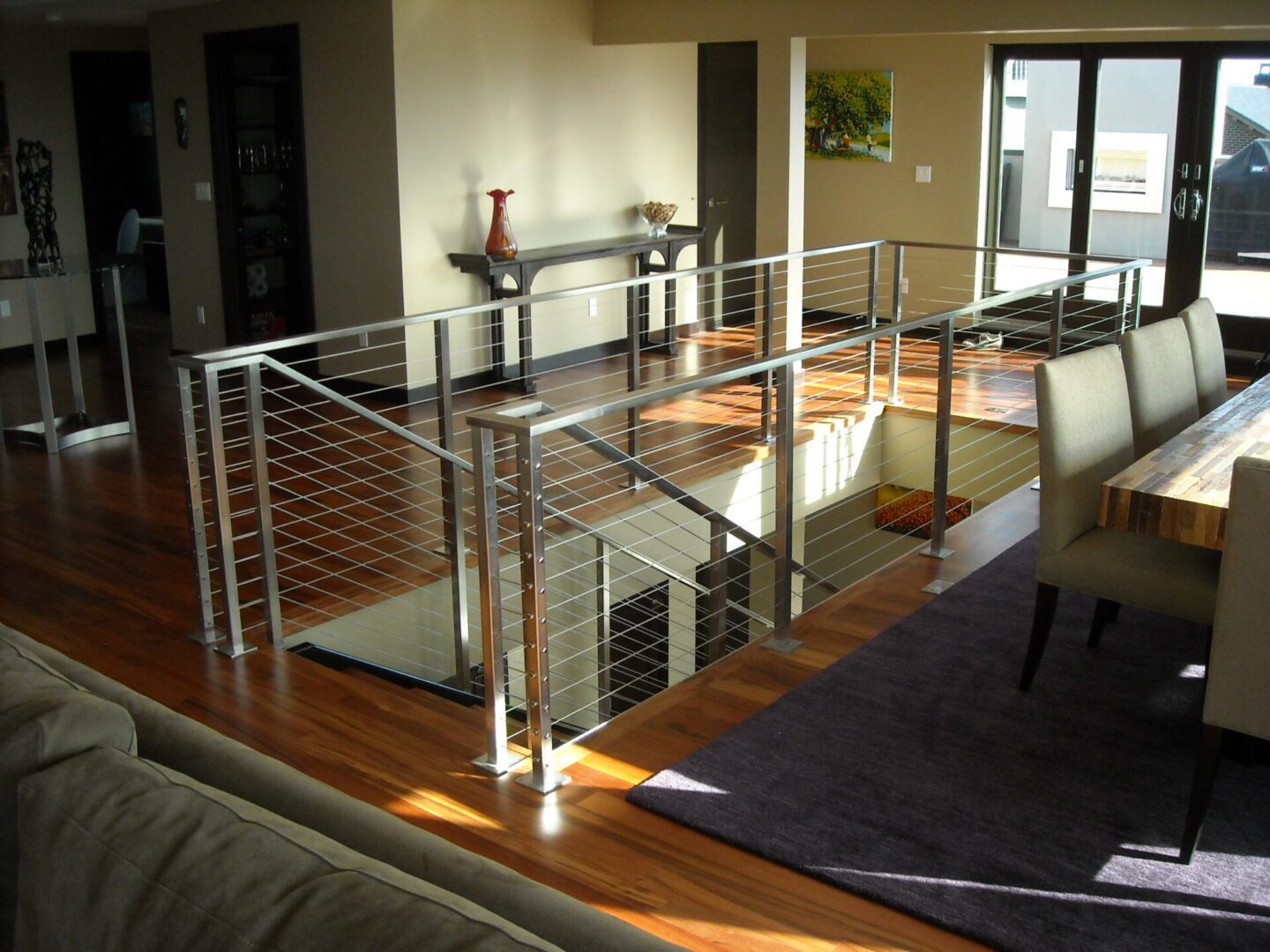 White Aluminum Cable Railing - Seattle, WA