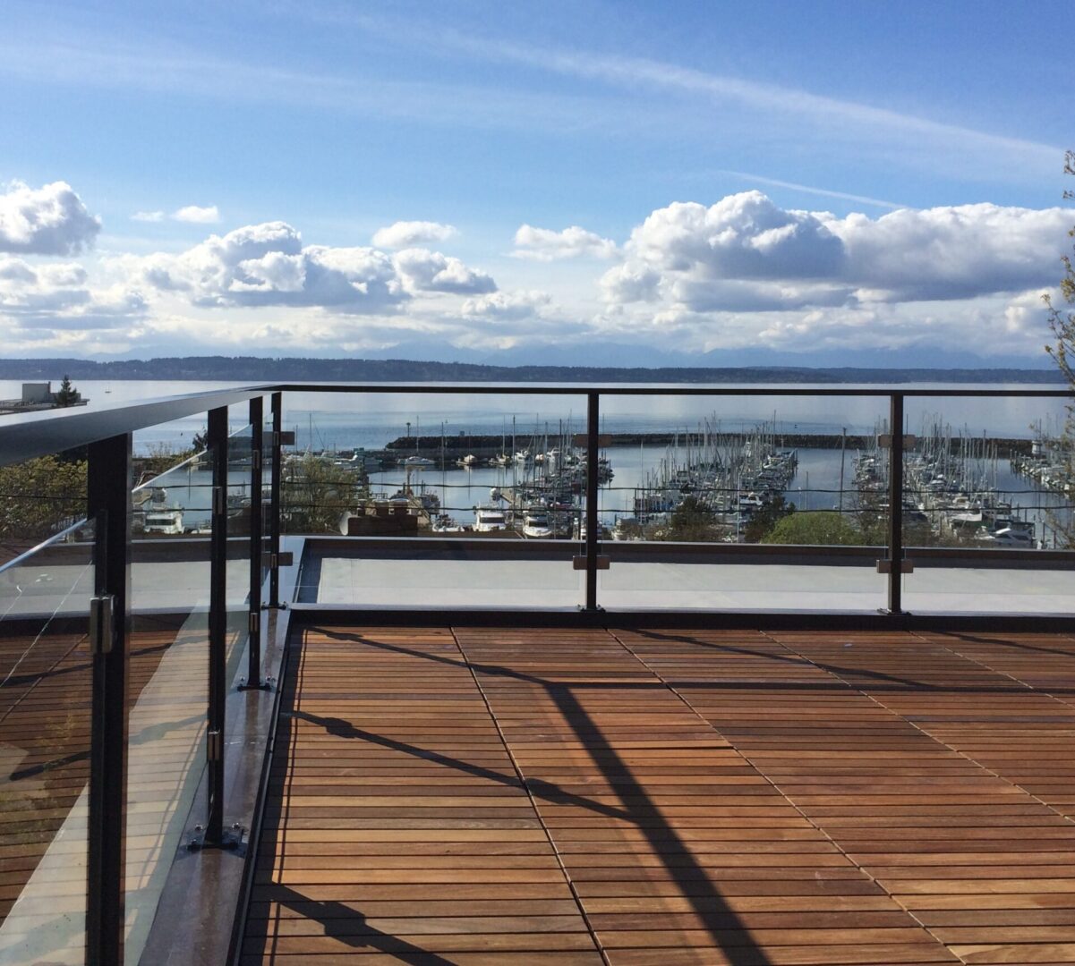 Glass style railings for decks and interiors