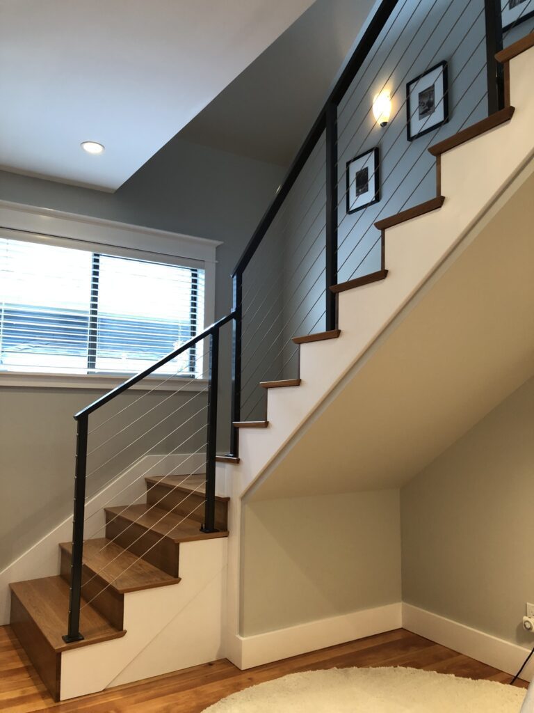 Staircase railings made custom from Seattle area homes