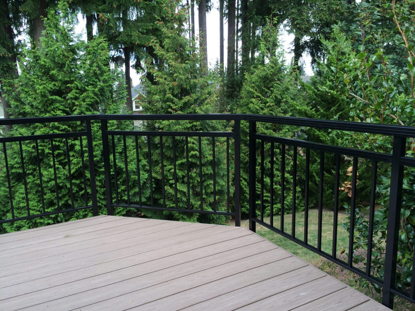Picket style railings made custom for decks