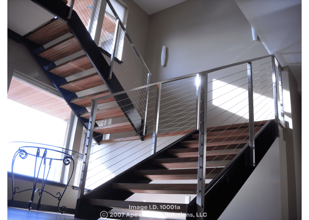 Installed cable handrails
