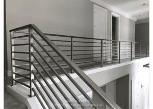Custom railing fabricated and built for a client in Seattle.